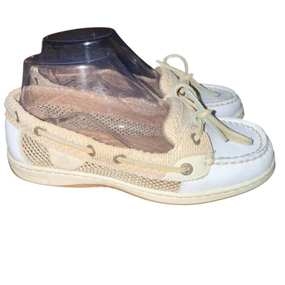 SPERRY Top Sider Women's Boat Shoes Angelfish Tan Leather Size 6 - Picture 1 of 8
